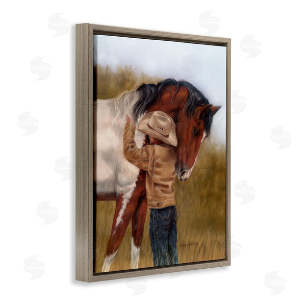 Stupell Industries Victoria Schultz | Boy Hugging Horse Painting Wall Art