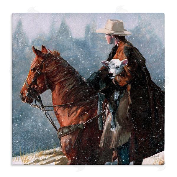 stupell industries Victoria Schultz | Cowboy Snow Scene
