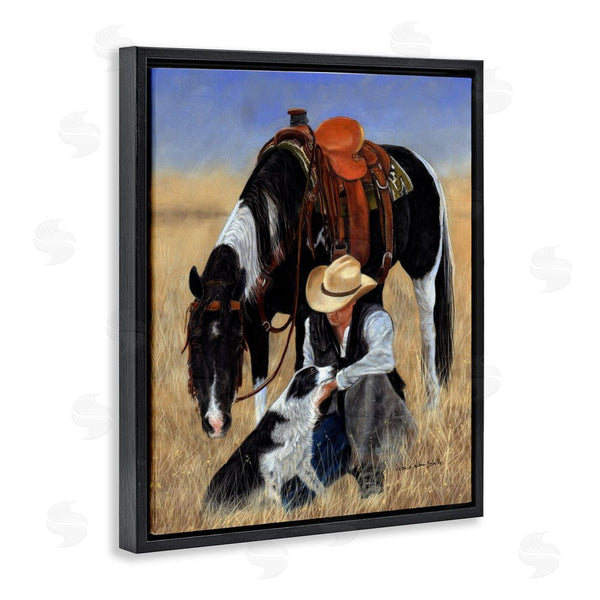 Stupell Industries Victoria Schultz | Cowboy With Dog & Horse Wall Art