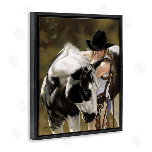 Stupell Industries Victoria Schultz | Cowgirl And Spotted Horse