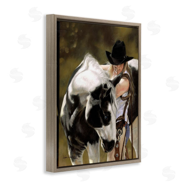 Stupell Industries Victoria Schultz | Cowgirl And Spotted Horse