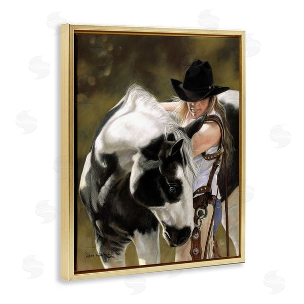Stupell Industries Victoria Schultz | Cowgirl And Spotted Horse