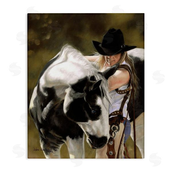 stupell industries Victoria Schultz | Cowgirl and Spotted Horse