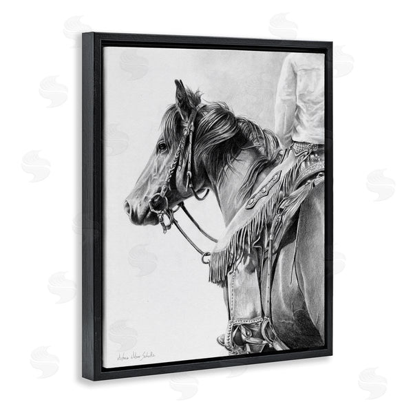 Stupell Industries Victoria Schultz | Detailed Stallion And Cowboy