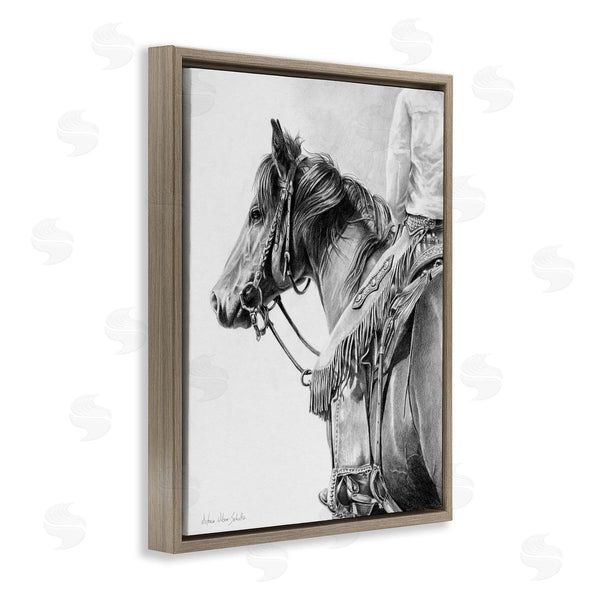 Stupell Industries Victoria Schultz | Detailed Stallion And Cowboy