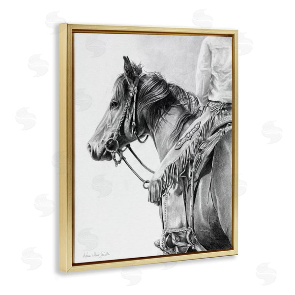 Stupell Industries Victoria Schultz | Detailed Stallion And Cowboy
