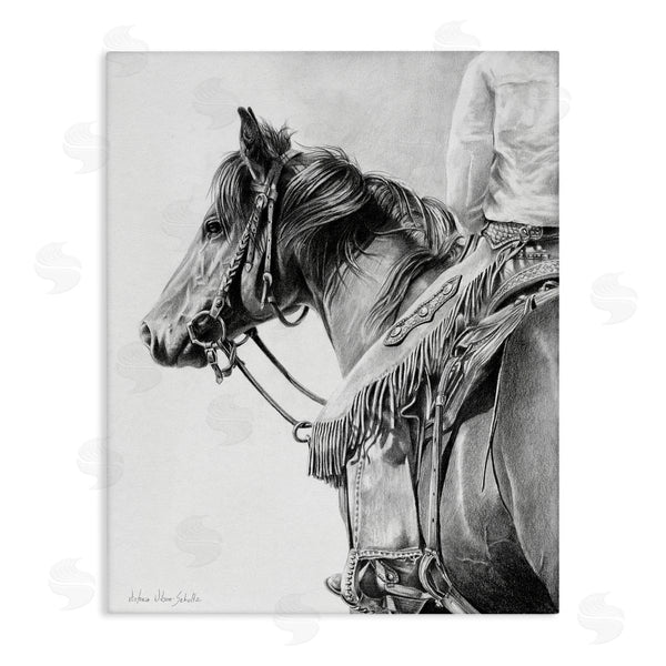 stupell industries Victoria Schultz | Detailed Stallion and Cowboy