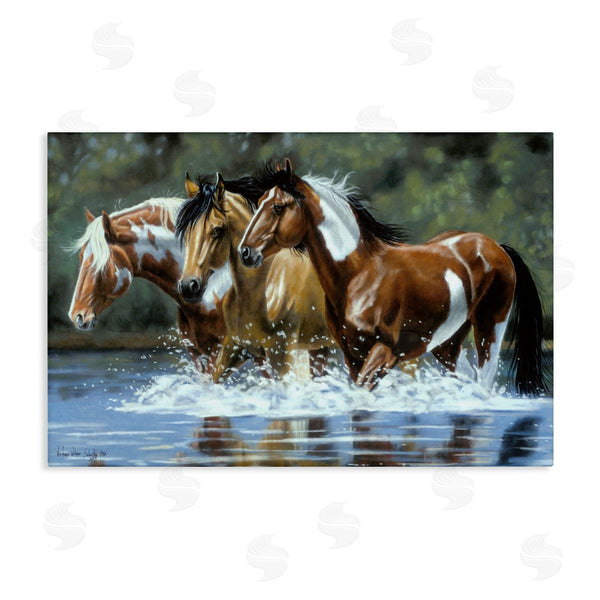 stupell industries Victoria Schultz | Heading Upstream Horses