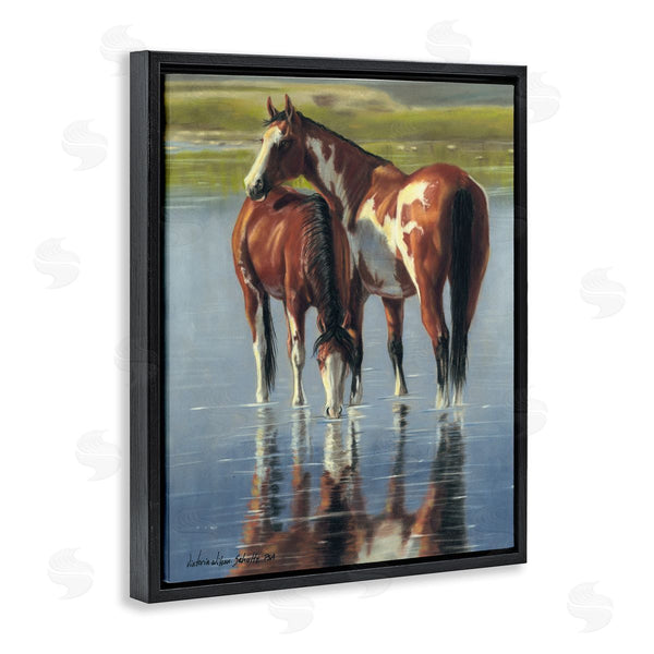 Stupell Industries Victoria Schultz | Horse And Foal Splashing