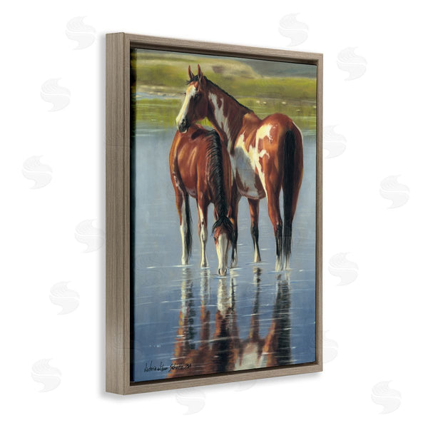 Stupell Industries Victoria Schultz | Horse And Foal Splashing