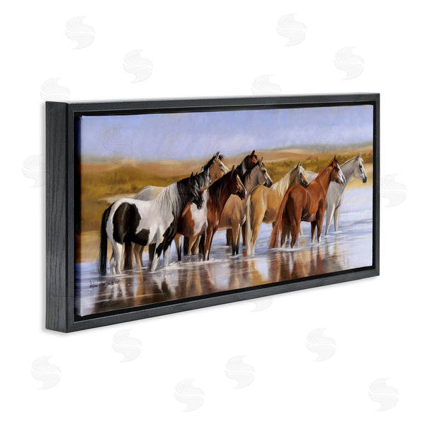 Stupell Industries Victoria Schultz | Horse Herd In River Wall Art