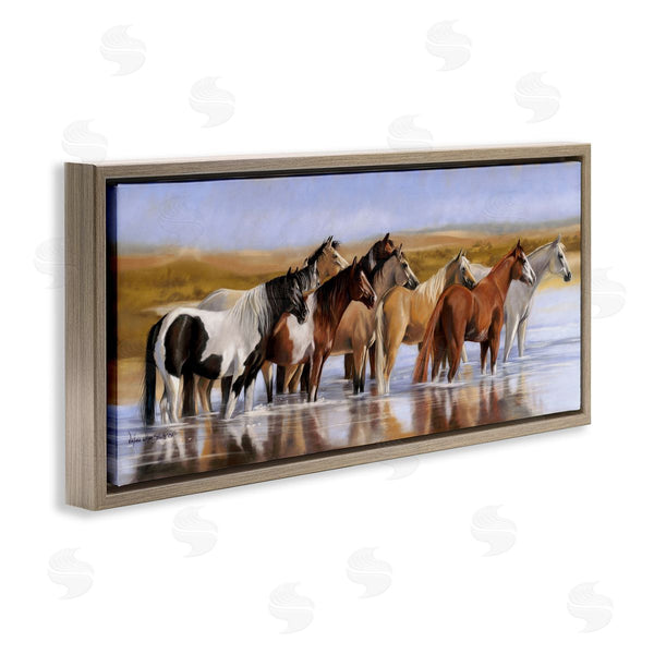 Stupell Industries Victoria Schultz | Horse Herd In River Wall Art