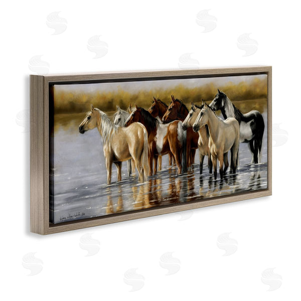 Stupell Industries Victoria Schultz | Horse Herd Splashing Wall Art