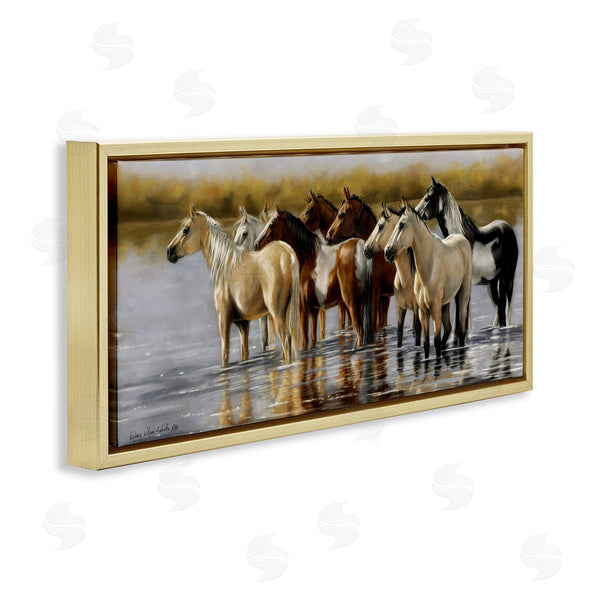 Stupell Industries Victoria Schultz | Horse Herd Splashing Wall Art