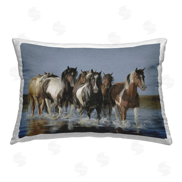 Stupell Industries Victoria Schultz | Horses Running Through River