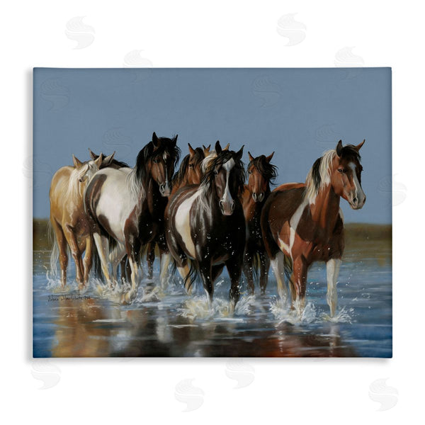 stupell industries Victoria Schultz | Horses Running Through River