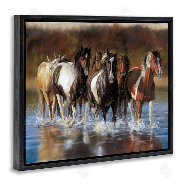 Stupell Industries Victoria Schultz | Horses Splashing Shallow Pond Wall Art