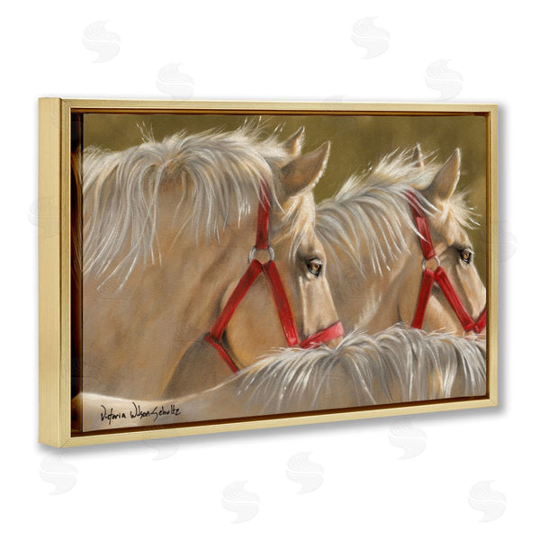 Stupell Industries Victoria Schultz | Horses With Red Bridles