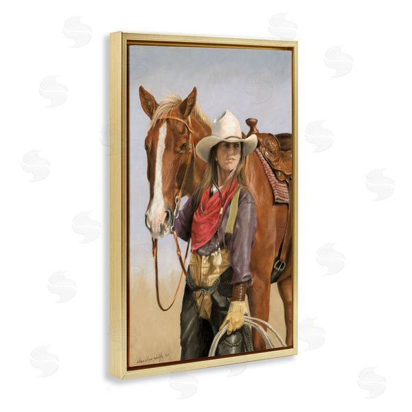 Stupell Industries Victoria Schultz | Powerful Female Cowgirl