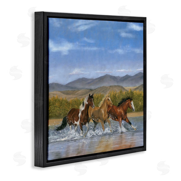Stupell Industries Victoria Schultz | Splashing River Horses