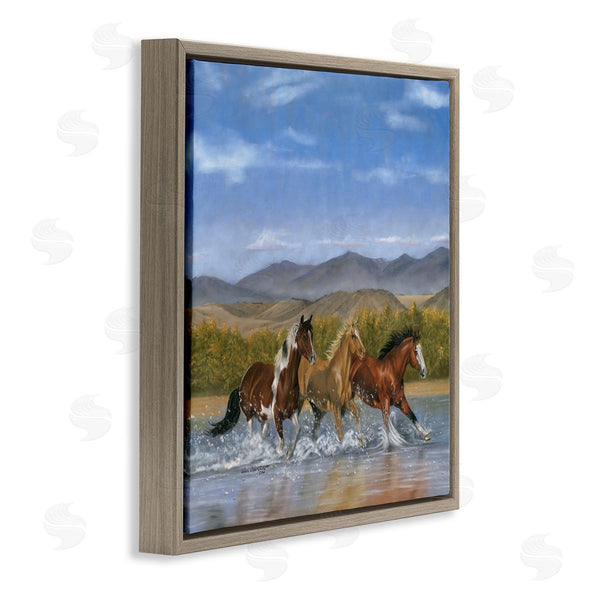 Stupell Industries Victoria Schultz | Splashing River Horses