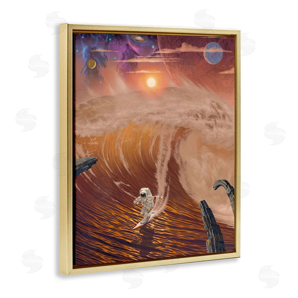 Stupell Industries Vincent Hie | Astronaut Riding The Wave Wall Art
