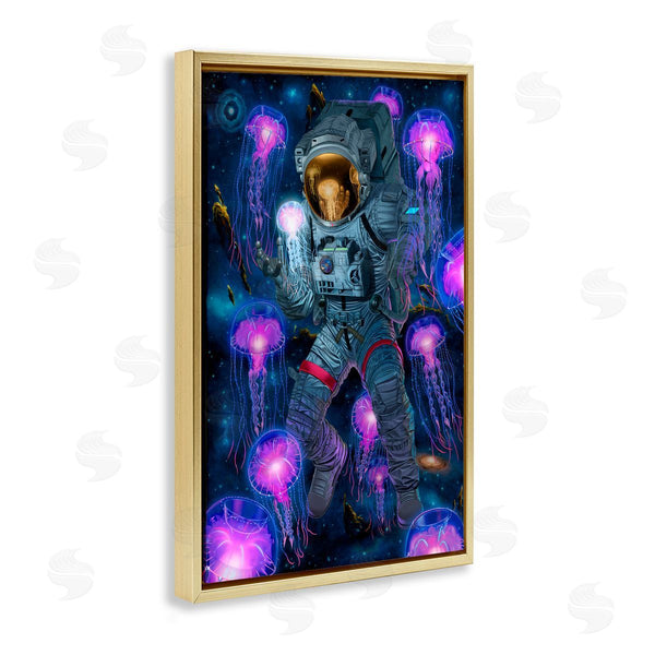 Stupell Industries Vincent Hie | Cosmic Encounter Astronaut & Jellyfish