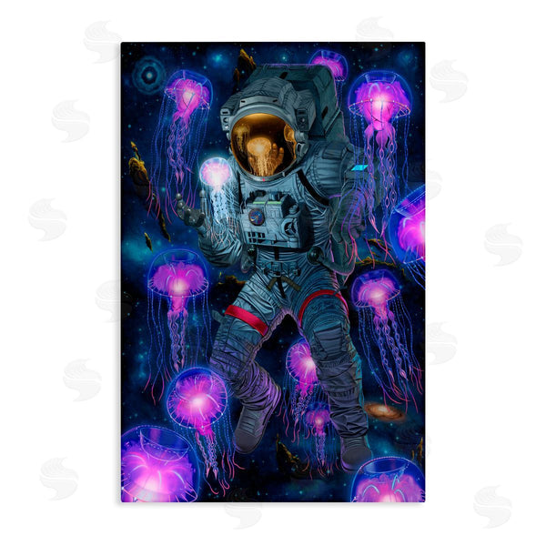 stupell industries Vincent Hie | Cosmic Encounter Astronaut & Jellyfish