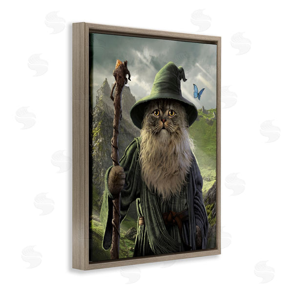 Stupell Industries Vincent Hie | Fantasy Wizard Cat Wall Art