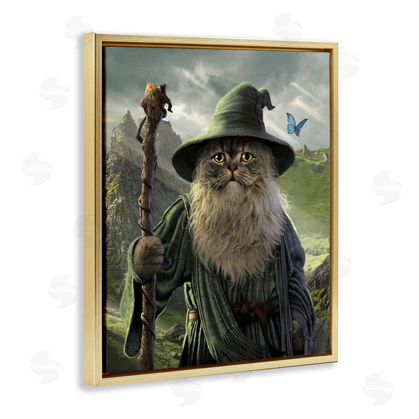 Stupell Industries Vincent Hie | Fantasy Wizard Cat Wall Art
