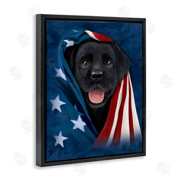 Stupell Industries Vincent Hie | Labrador & American Flag