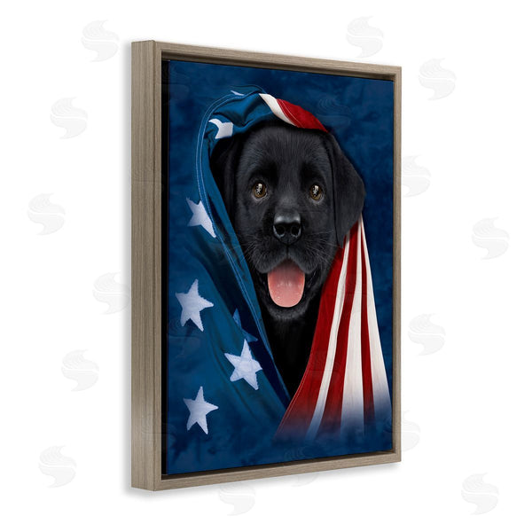 Stupell Industries Vincent Hie | Labrador & American Flag