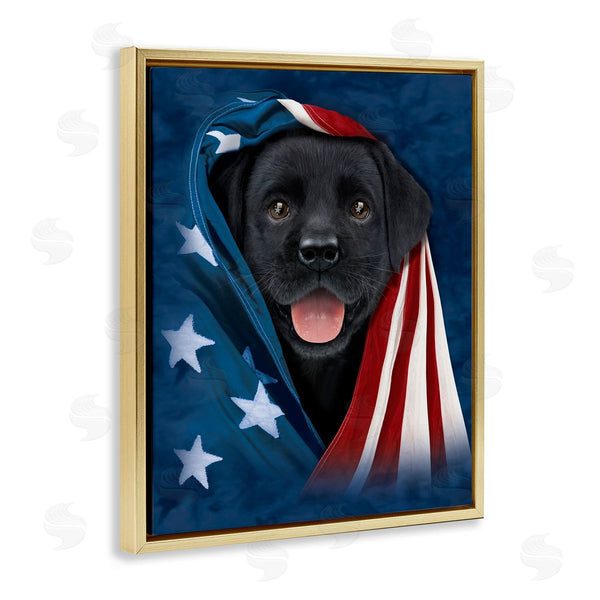 Stupell Industries Vincent Hie | Labrador & American Flag