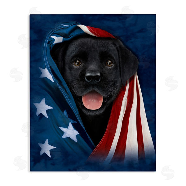 stupell industries Vincent Hie | Labrador & American Flag