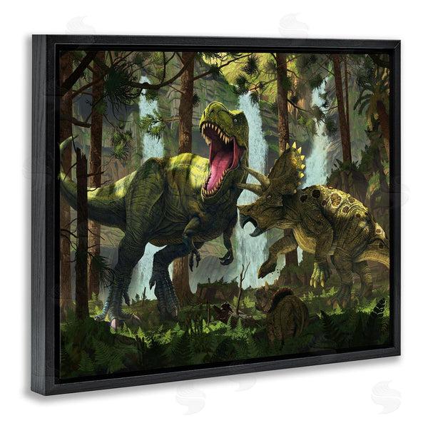 Stupell Industries Vincent Hie | Protection Dinosaurs Landscape