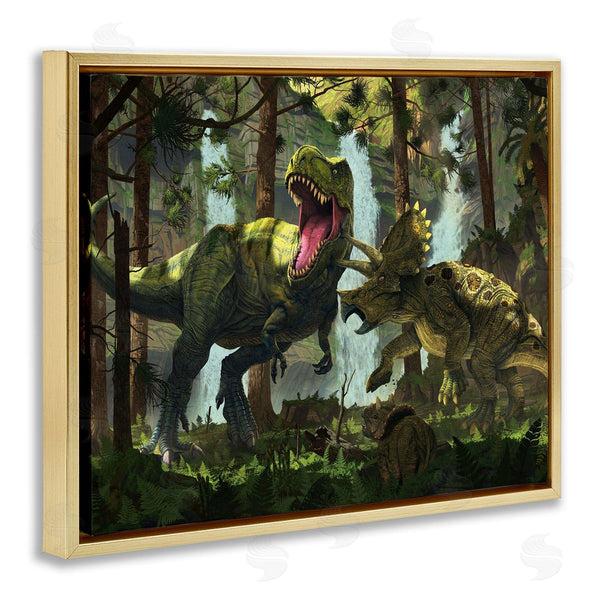 Stupell Industries Vincent Hie | Protection Dinosaurs Landscape