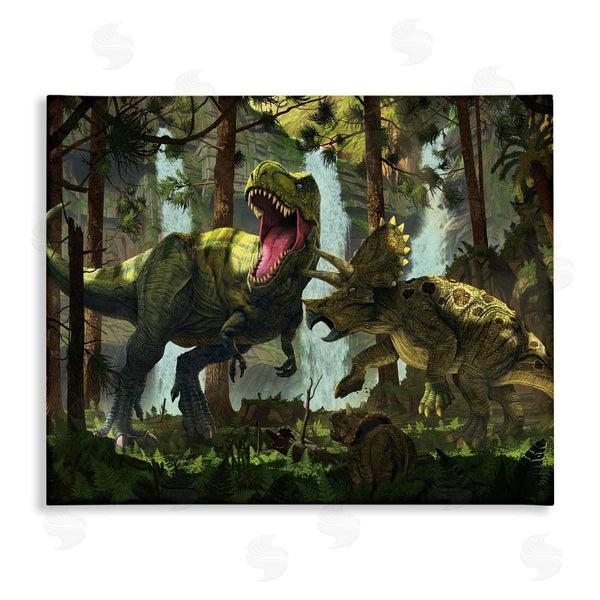 stupell industries Vincent Hie | Protection Dinosaurs Landscape