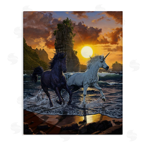 stupell industries Vincent Hie | Unicorns in Sunset Wall Art