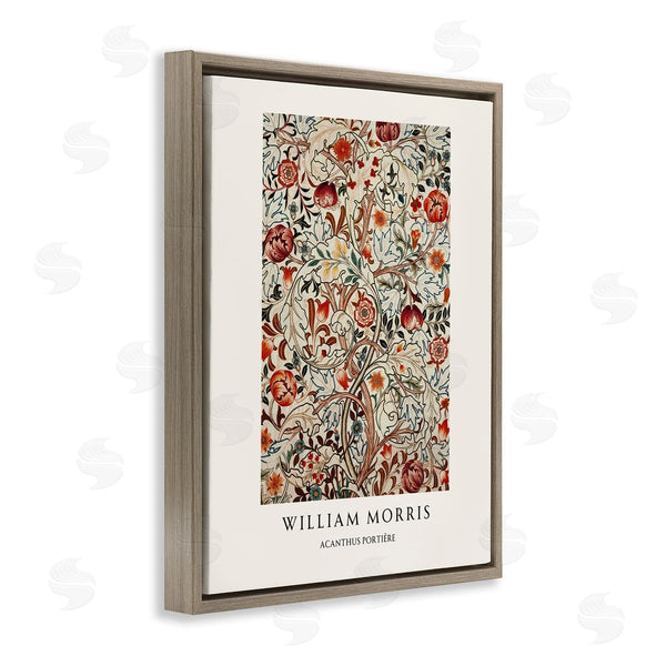 Stupell Industries Vintage Hustle | William Morris Red Dotted Flowers