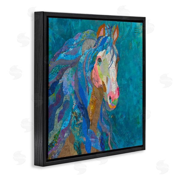 Stupell Industries Violet Davenport | Blue Collaged Pegasus