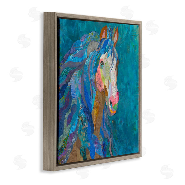Stupell Industries Violet Davenport | Blue Collaged Pegasus