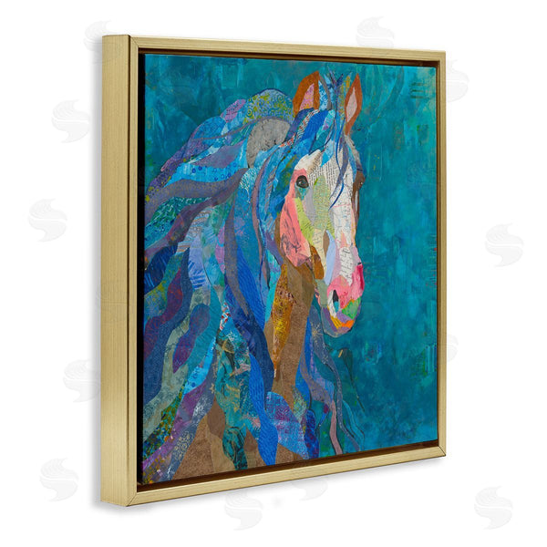 Stupell Industries Violet Davenport | Blue Collaged Pegasus
