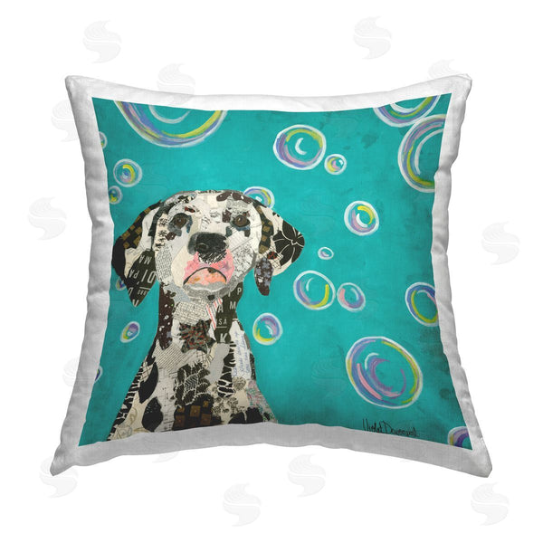 stupell industries Violet Davenport | Love Of Bubbles Collage Printed Throw Pillow