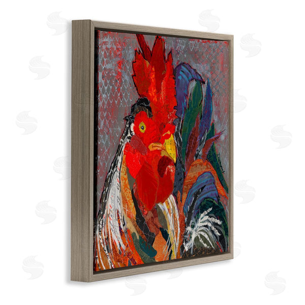 Stupell Industries Violet Davenport | Patterned Collage Rooster