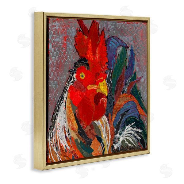 Stupell Industries Violet Davenport | Patterned Collage Rooster