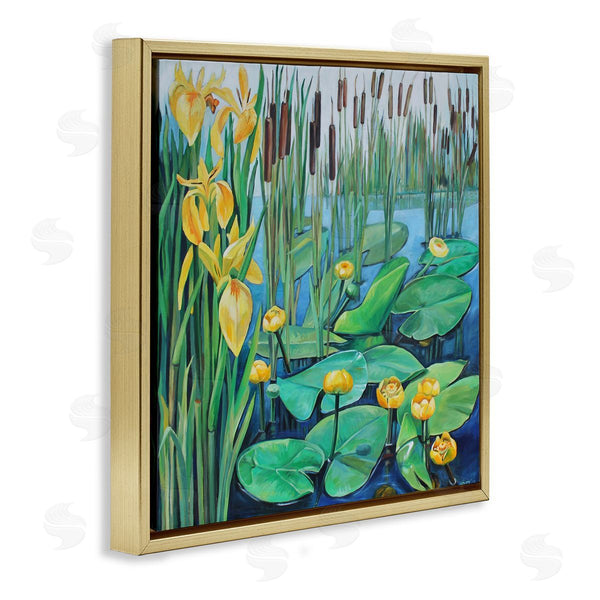Stupell Industries Violeta Vollmer | Blooming Water Lilies Pond