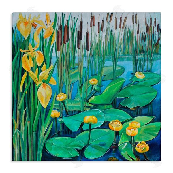 stupell industries Violeta Vollmer | Blooming Water Lilies Pond