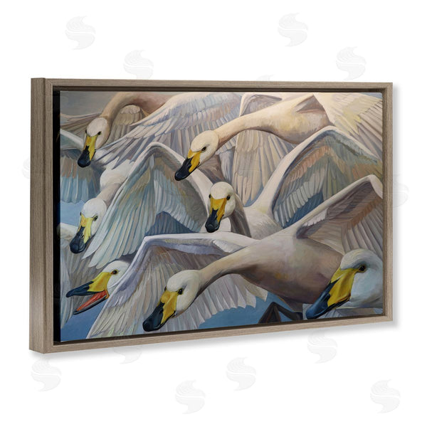 Stupell Industries Violeta Vollmer | Graceful Swans In Flight