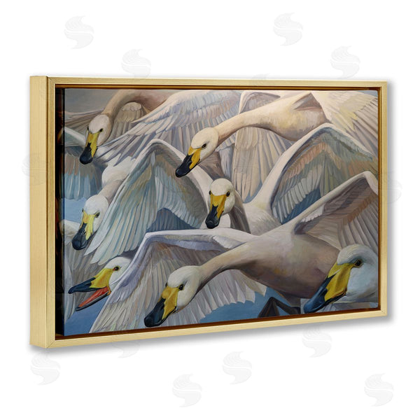 Stupell Industries Violeta Vollmer | Graceful Swans In Flight