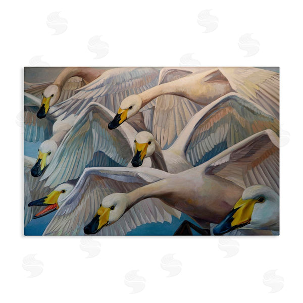 stupell industries Violeta Vollmer | Graceful Swans in Flight